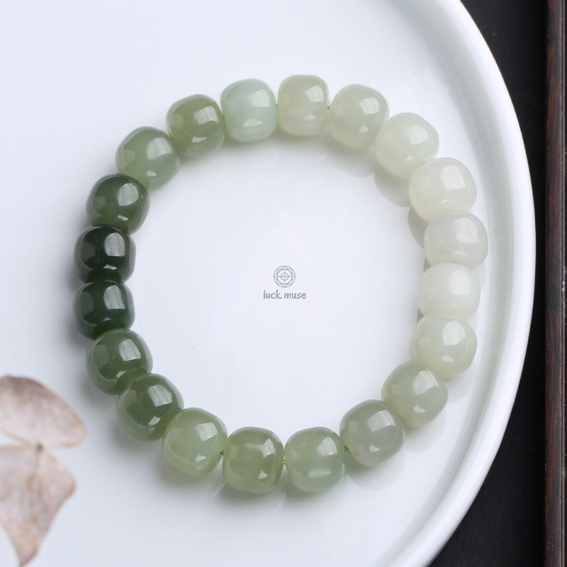 Luck Muse Gradient Jade Blessing Bracelet