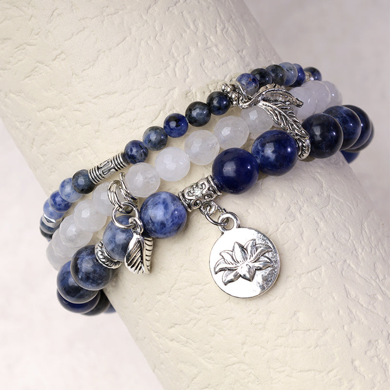 Luck Muse Natural Quartz Crystal Lotus Bracelet Set (3 Pieces) - Image 24