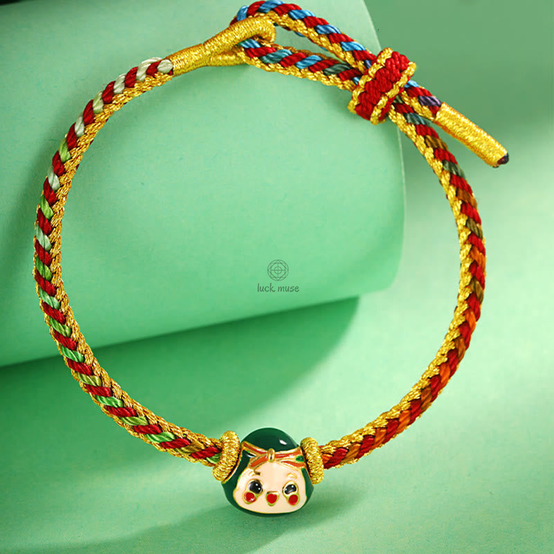 Luck Muse Handcrafted Lucky Zongzi Pattern Bracelet - Image 6