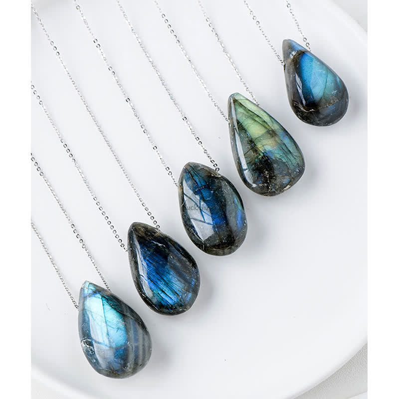 Labradorite Water Drop Healing Necklace - Image 7