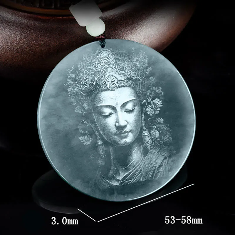 Luck Muse Kwan Yin Avalokitesvara Jade Abundance Necklace - Image 5