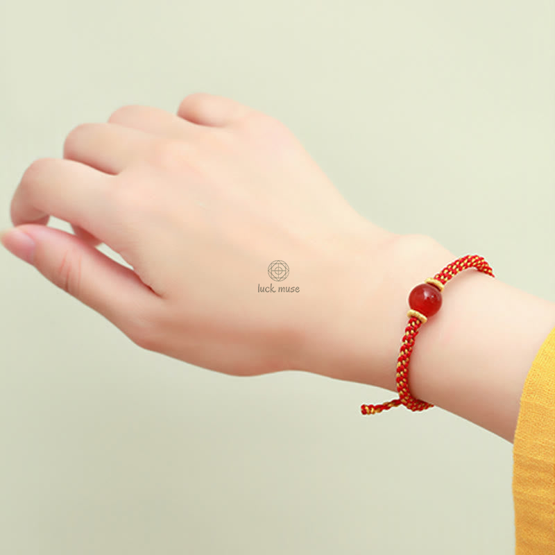 Handmade Natural Stone Bracelet with Red Agate, Amethyst, Rutilated Quartz, Pink Crystal Beads - Image 12