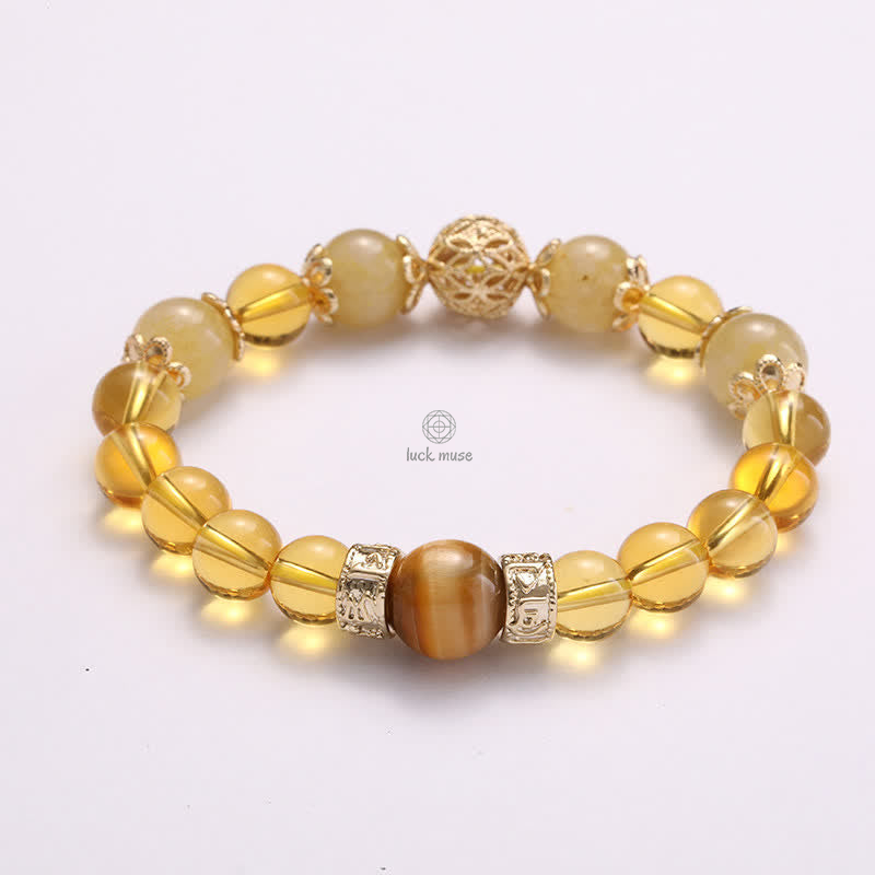Buddha Citrine Beaded Bracelet for Generosity and Prosperity - Image 6