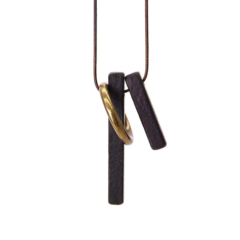 Zen Circle Ebony Wood Necklace Pendant for Enlightenment - Image 5
