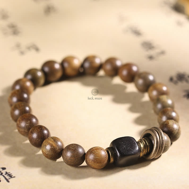 Green Sandalwood Crystal Peace Bracelet inspired by Tibetan Culture - Image 9