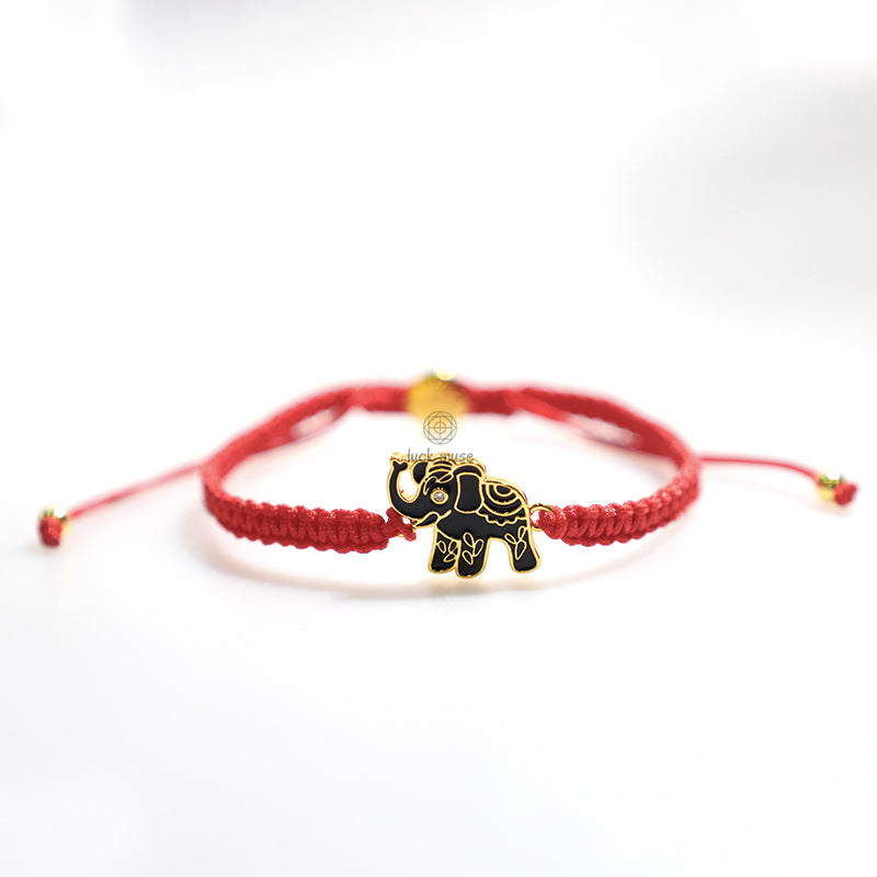 Tibetan Red String Elephant Bracelet with Handmade Wisdom for a Bright Future - Image 7