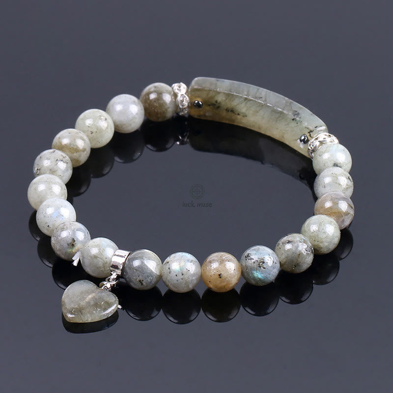 Natural Quartz Love Heart Healing Beads Bracelet - Luck Muse Shop - Image 21