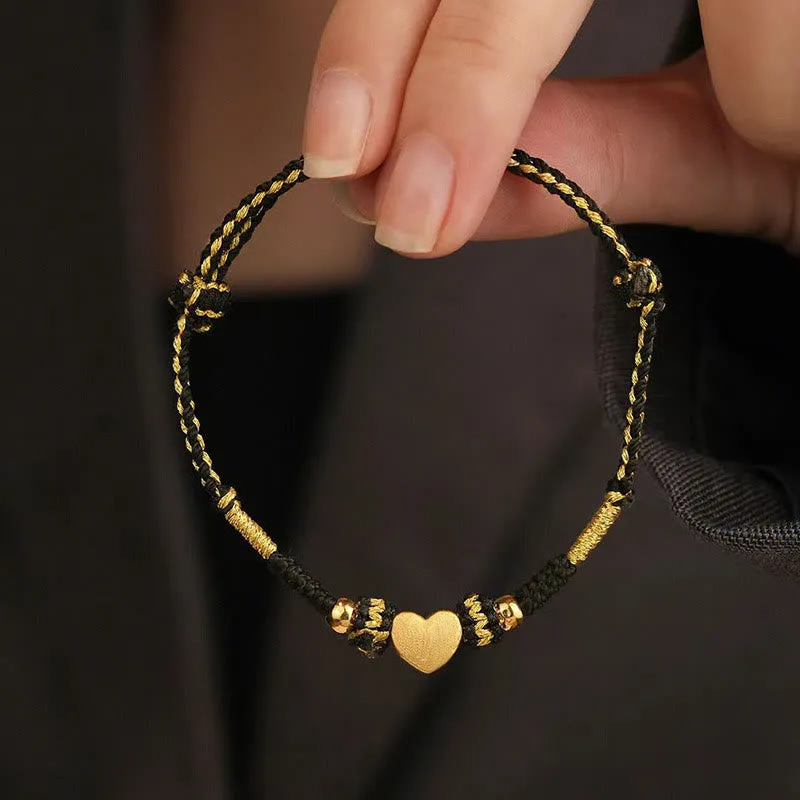 Tibet Handmade Love Heart King Kong Knot Braided Bracelet - Luck Muse Lucky Charm - Image 2