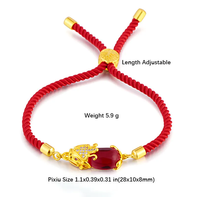 Luck Muse Red Agate Pixiu Wealth Attractor Bracelet - Image 2