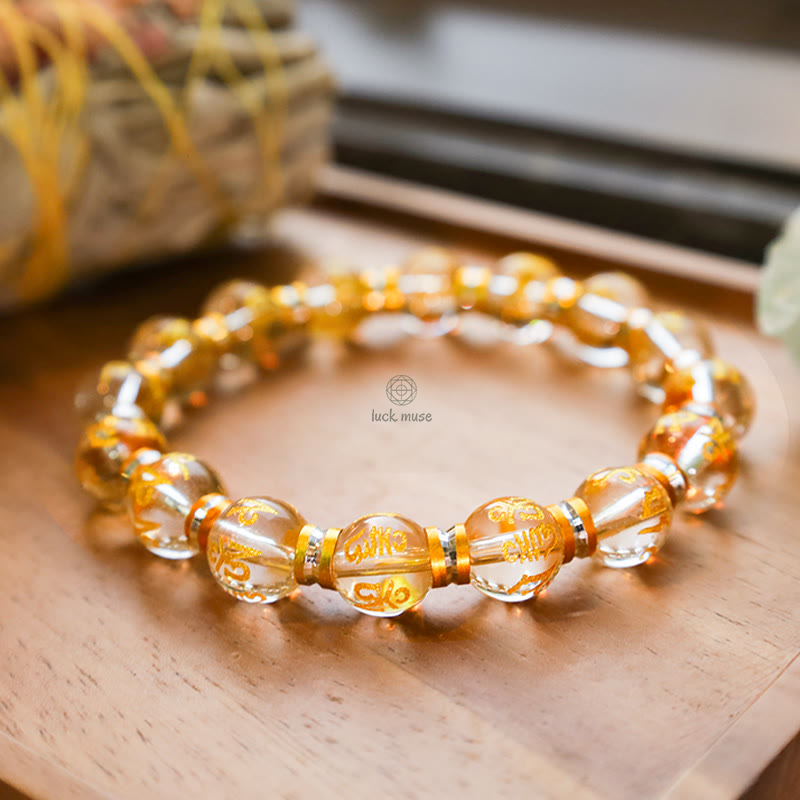 Luck Muse Feng Shui Green Mantra Bracelet - Image 6