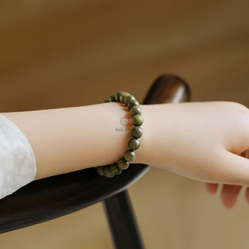 Tibetan Green Sandalwood Healing Bracelet by Luck Muse Shop - Image 4