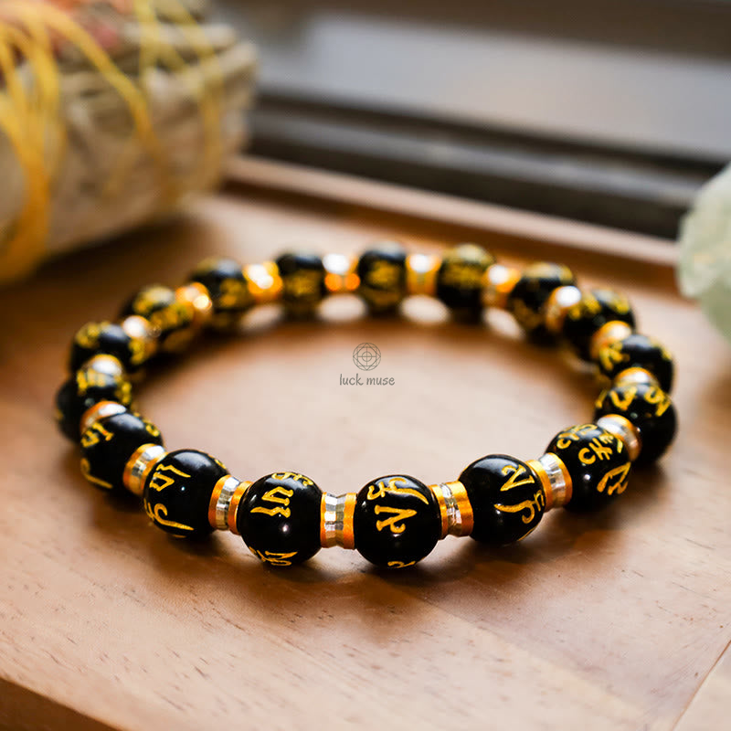 Luck Muse Feng Shui Green Mantra Bracelet - Image 10