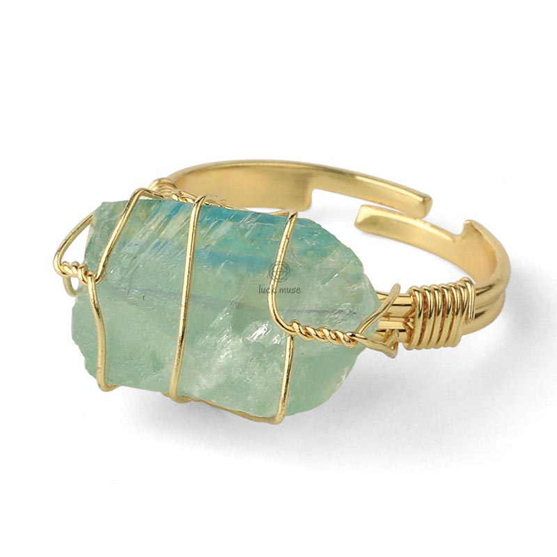 Luck Muse Shop Amethyst Gemstone Adjustable Ring - Image 5