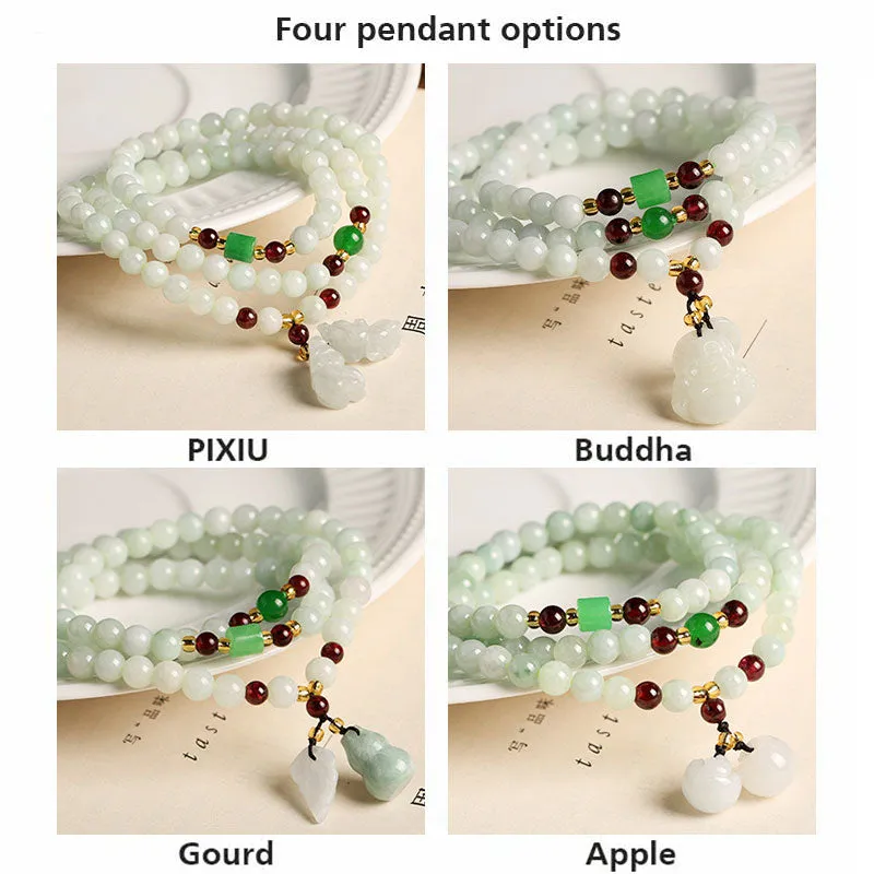 Naturally Abundant Pixiu Jade Buddha Bracelet - Image 6