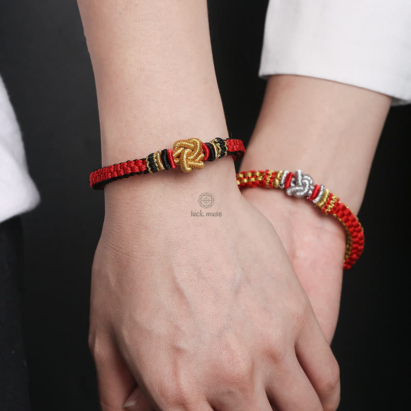 Colorful Rope Lucky Luck Muse Handmade Bracelet with True Love Knot - Image 5