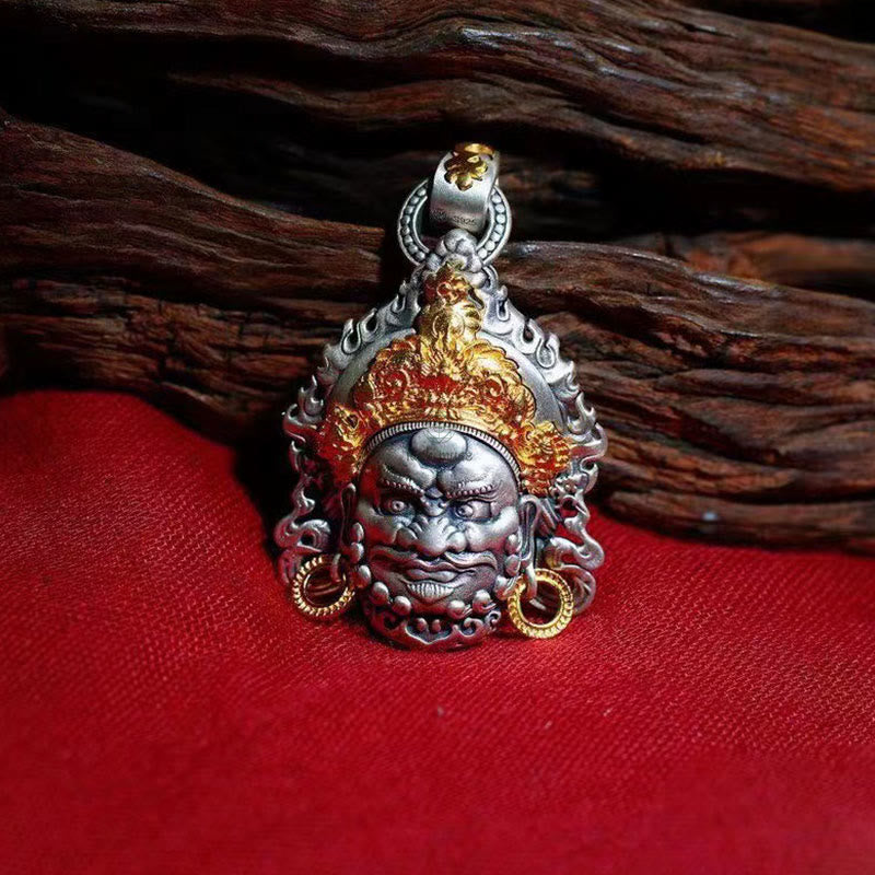 Yellow God of Wealth Luck Muse Amulet Copper Luck Necklace Pendant - Image 4