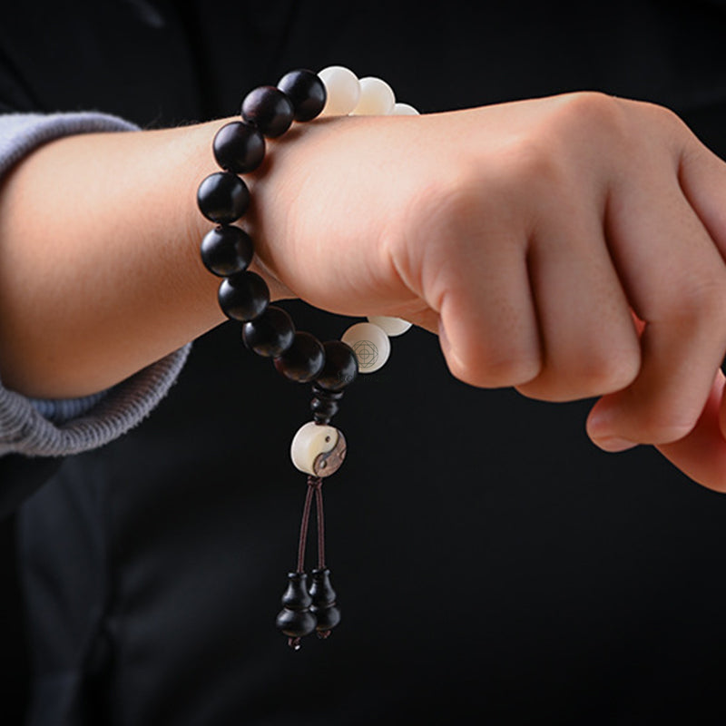 Luck Muse Ebony YinYang Protection Bracelet - Decorative Piece - Image 6