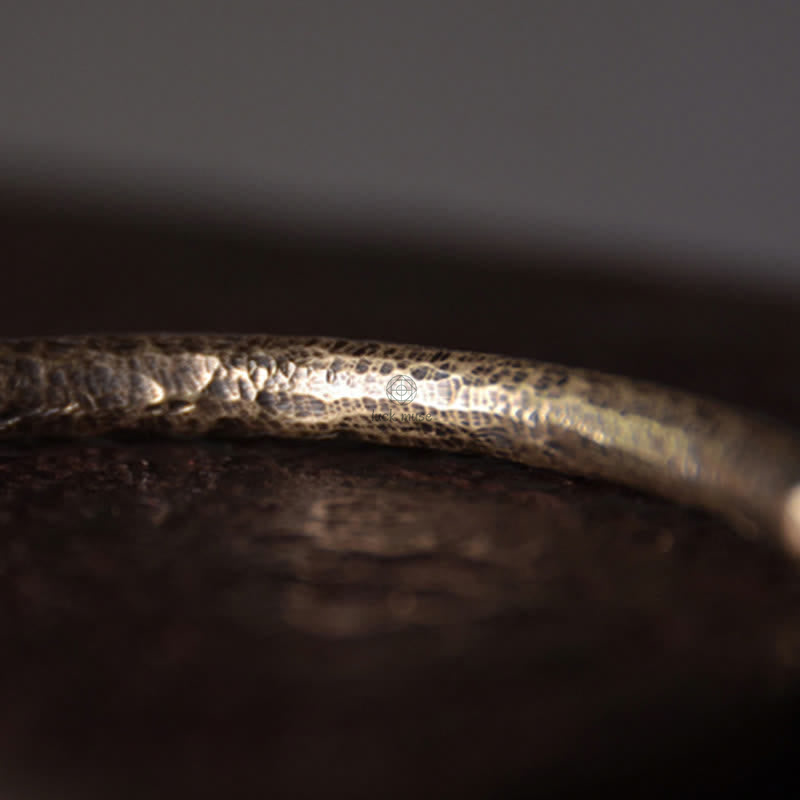 Copper Balance Adjustable Cuff Bracelet with Rustic Buddhist Stone Design - Image 13