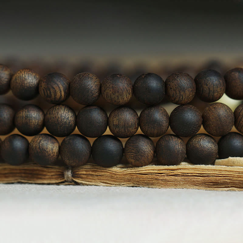 Luck Muse 999 Gold Tarakan 108 Mala Beads Bracelet with Agarwood & Amber for Evil Spirits Protection - Image 19