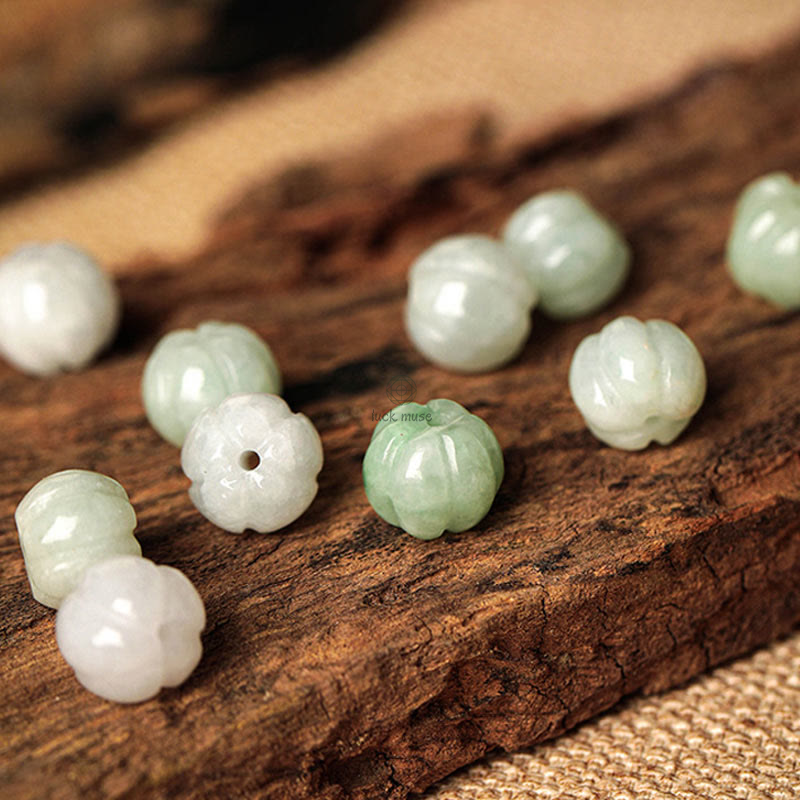White Jade Peace Buckle Pumpkin Bead Blessing Bracelet - Image 8