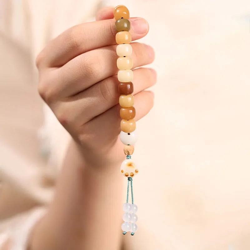 Bodhi Seed Om Mani Padme Hum Wisdom Bracelet with Buddhist Citipati Design - Image 21