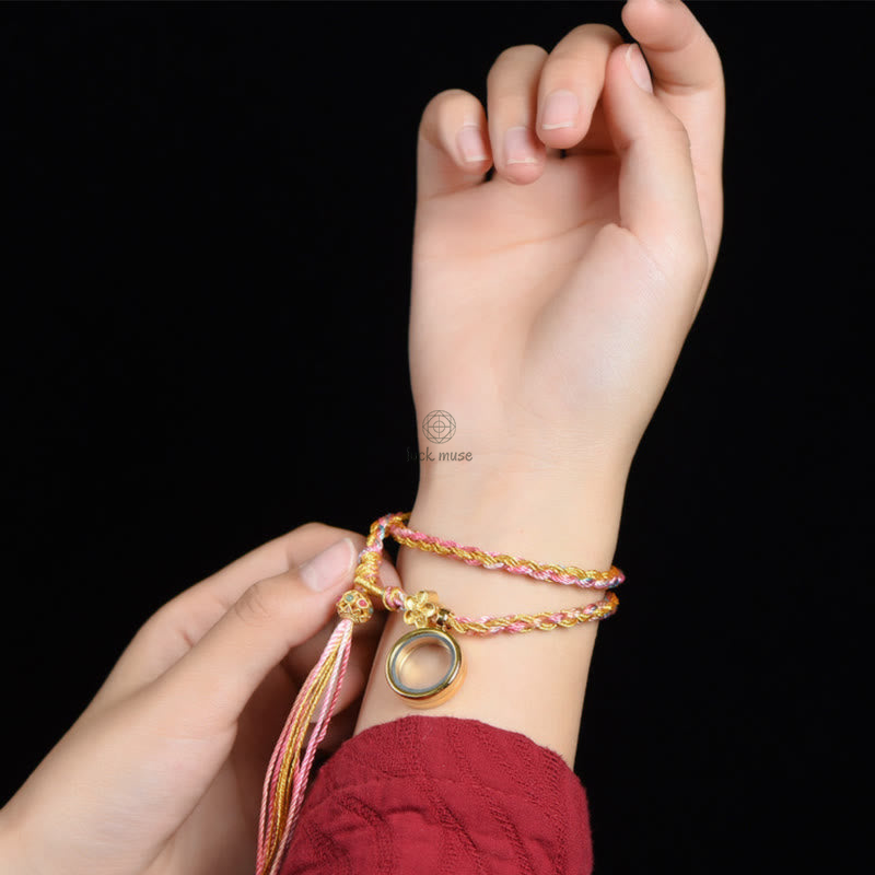 Tibetan Handmade Luck String Bracelet with Luck Muse, Single/Double Wrap - Image 3
