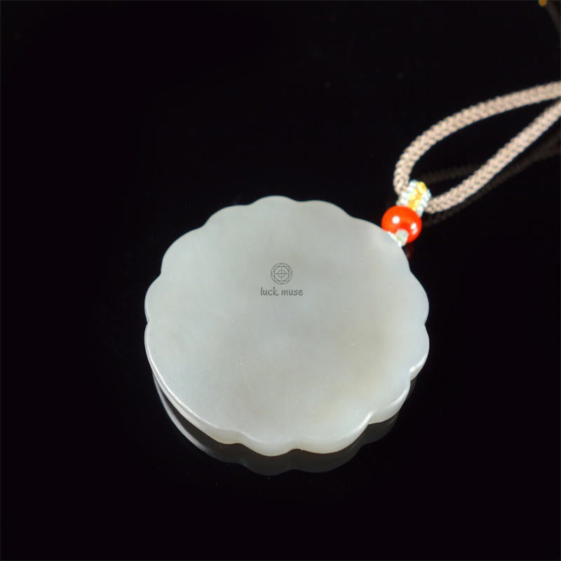 White Jade Peacock Protection Blessing Necklace - Luck Muse Shop - Image 6