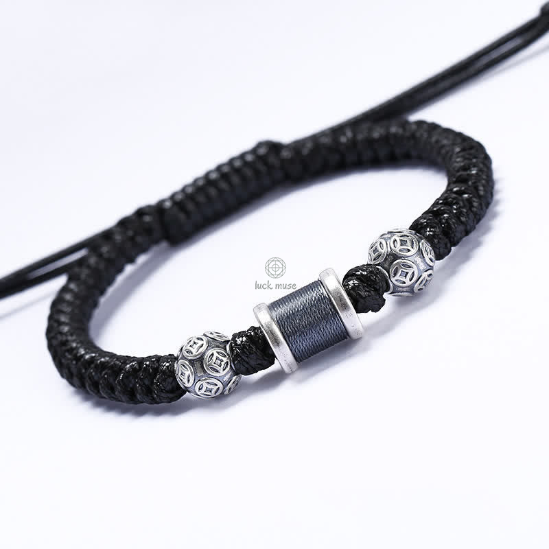 Copper Coin Bead Balance Braided Bracelet - Image 6