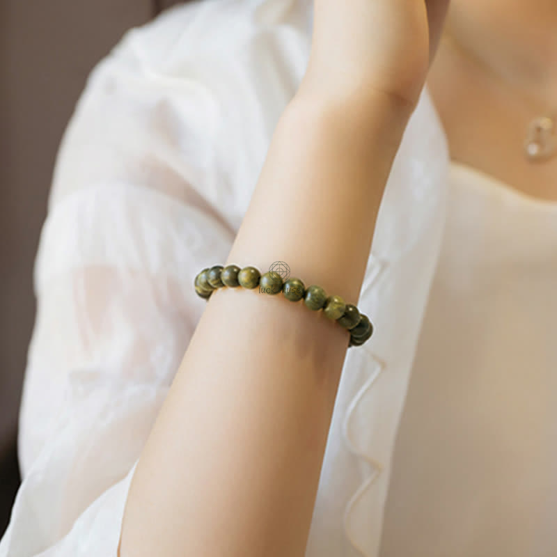 Tibetan Green Sandalwood Healing Bracelet by Luck Muse Shop - Image 9