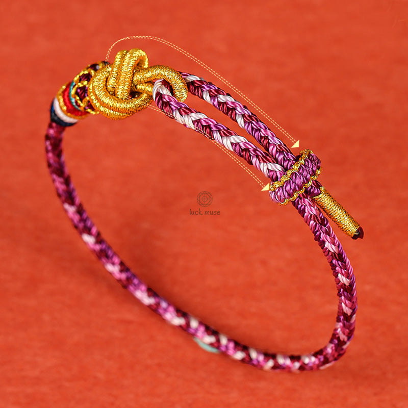 Dunhuang Colorful Rope Luck Muse Protection Bracelet - Image 9