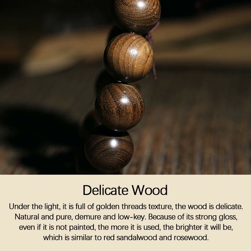 Rare Phoebe Zhennan Wood Blessing Bracelet - Image 16