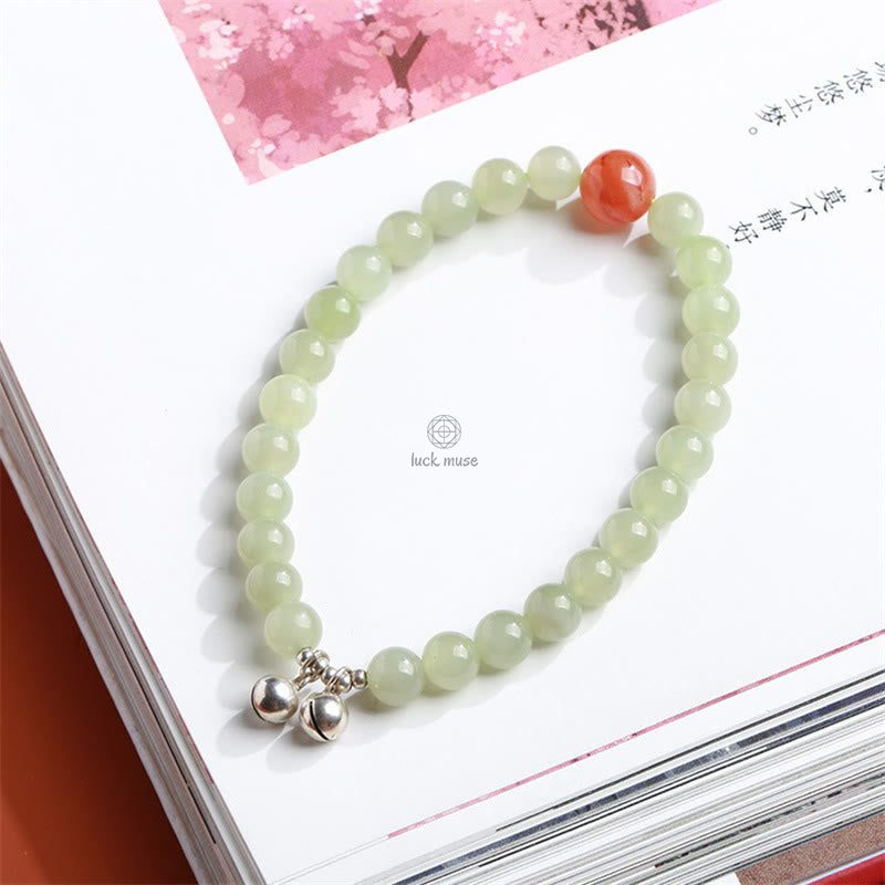 Gold-Plated Natural Hetian Jade Bracelet with Buddha Elements - Image 17