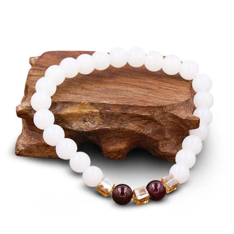 White Jade Luck Muse Protection Bracelet - Image 3