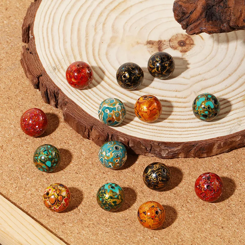 Natural Multicolored Lacquer Beads Luck Muse Calming Bracelet - Image 3