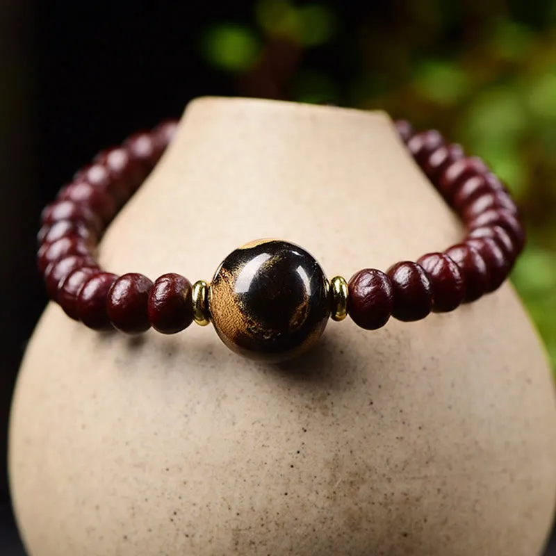 Tibetan Purple Bodhi Seed Harmony Bracelet - Image 3