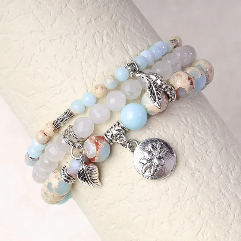 Luck Muse Natural Quartz Crystal Lotus Bracelet Set (3 Pieces) - Image 32