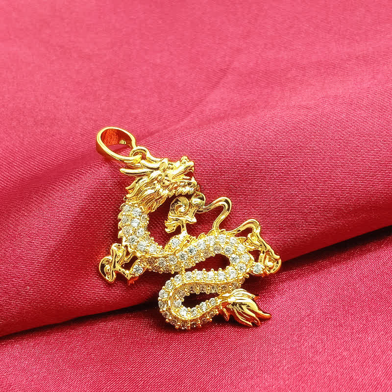 Gold Dragon Protection Necklace Pendant - Luck Muse Shop - Image 6