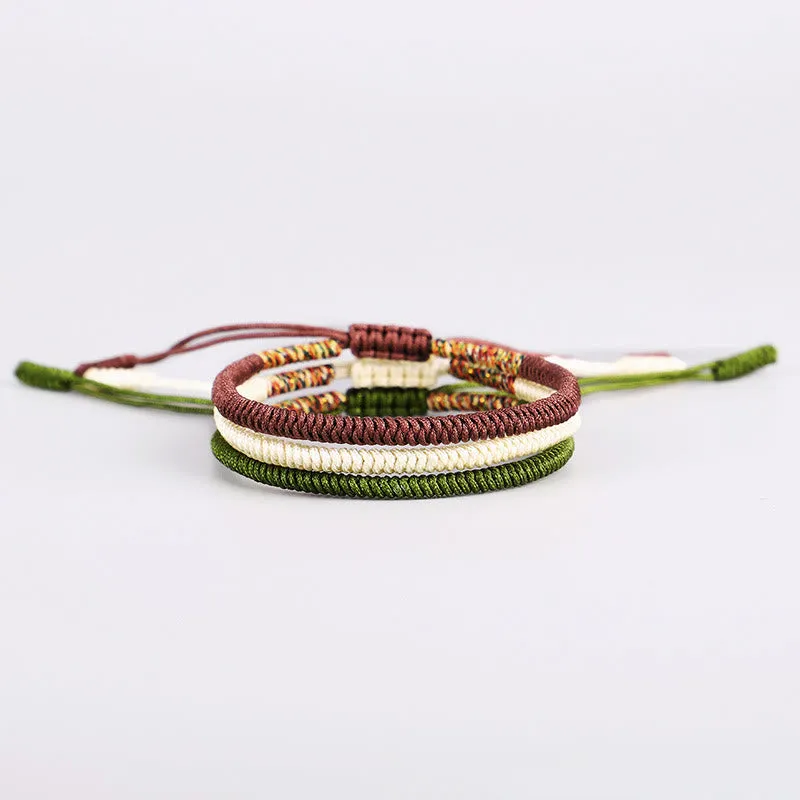 3-Piece Tibetan Handmade Multicolored Lucky King Kong Knot Bracelet - Image 5