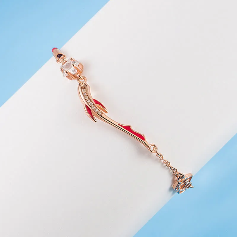 Braided Red String Bracelet with 925 Sterling Silver Luck Koi Fish and Lotus Star Embellishments - Image 12
