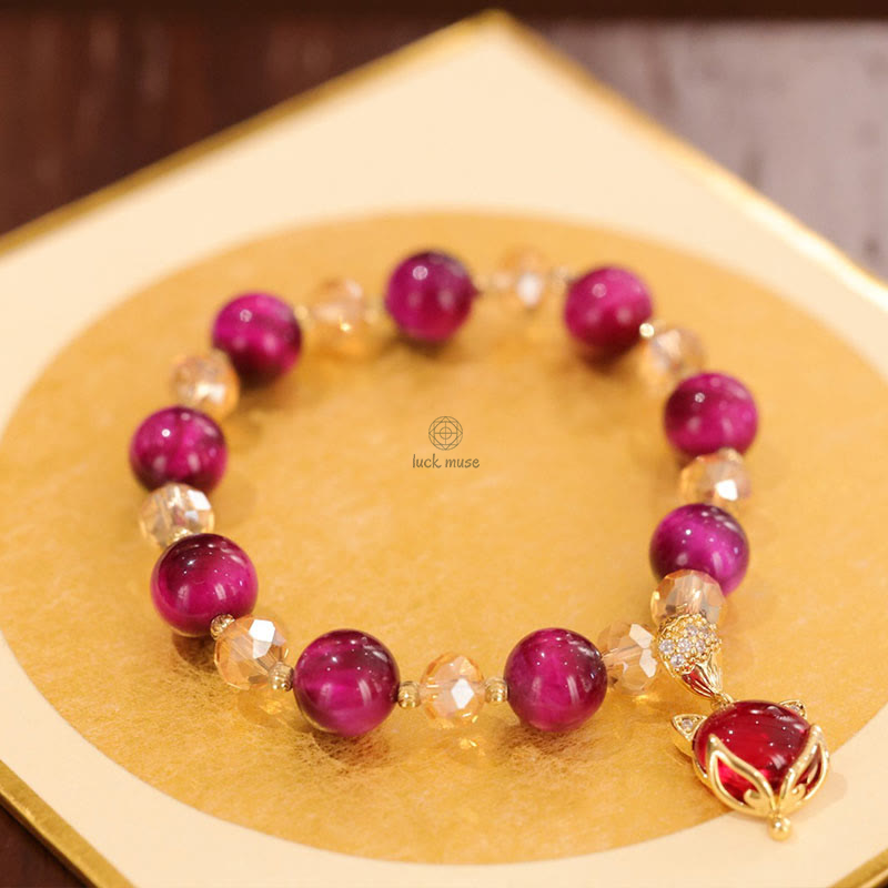 Red Tiger Eye Luck Muse Bracelet for Protection and Self-Confidence - Image 4