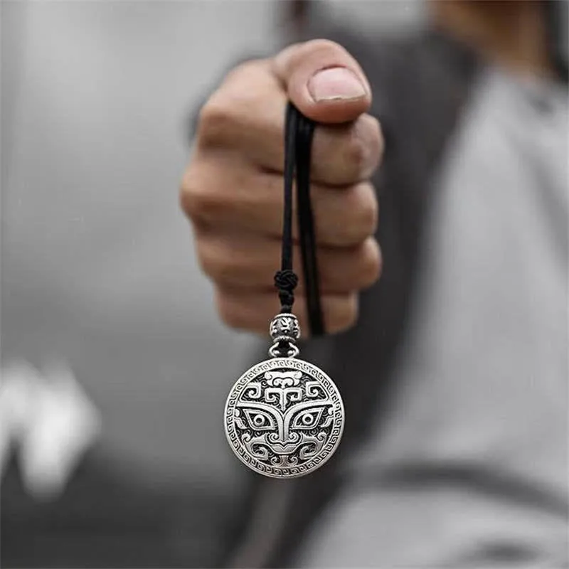 Feng Shui Taotie Wealth Mythical Creature Necklace Pendant