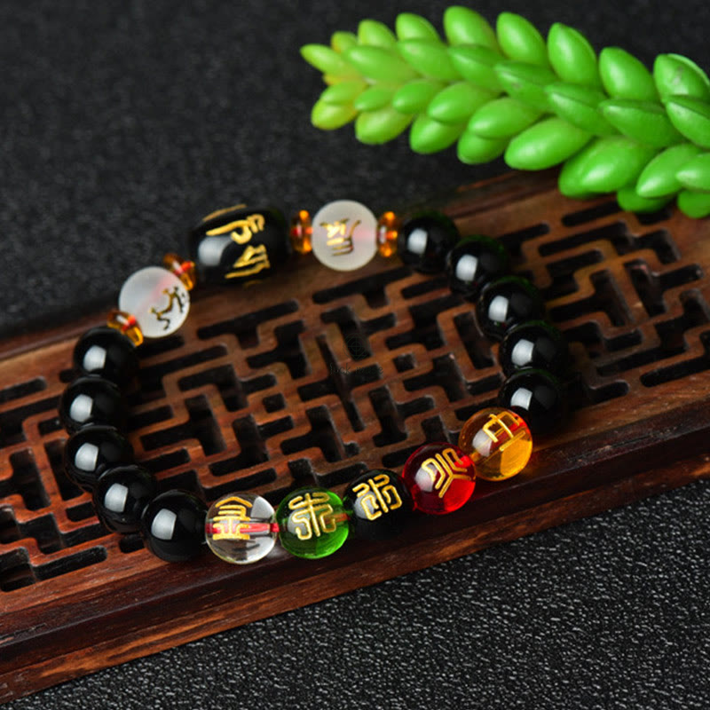 Tibetan Black Onyx Blessings Bracelet - Image 4