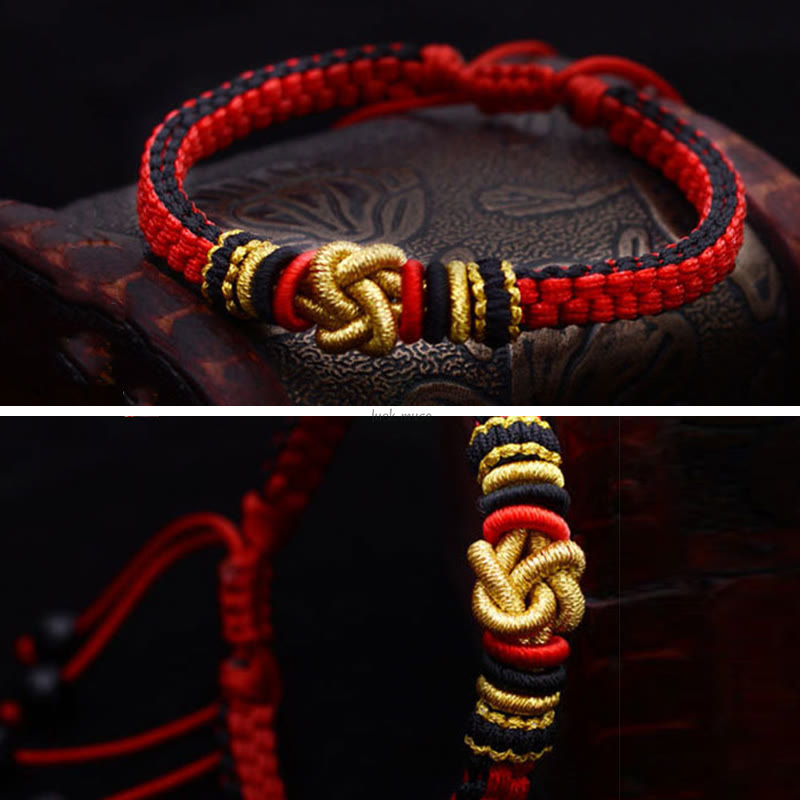 Colorful Rope Lucky Luck Muse Handmade Bracelet with True Love Knot - Image 6