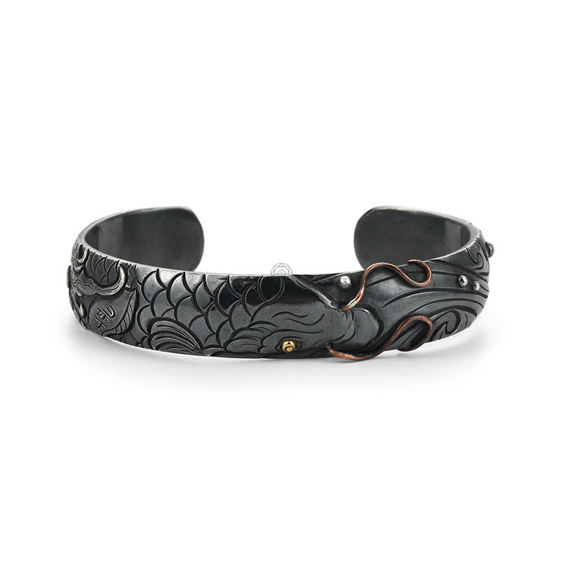Koi Fish Luck Wealth Success Bracelet - 999 Sterling Silver & 990 Gold - Image 10