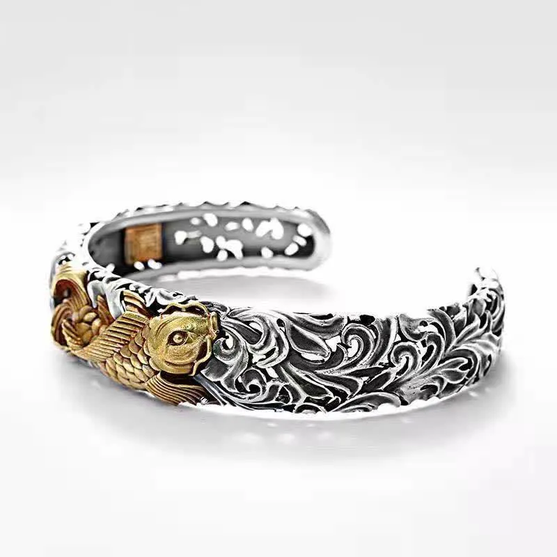 Prosperity Wealth Bracelet with Koi Fish Grass Pattern by Luck Muse Shop - Image 4