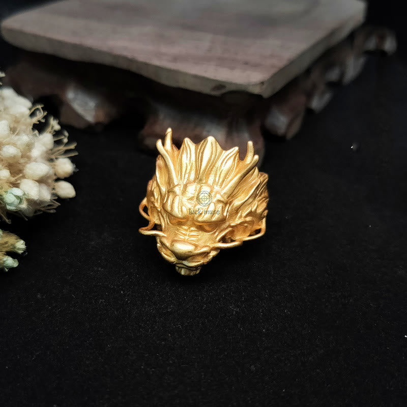 Golden Dragon Protection Ring with Luck Muse Luck - Image 7