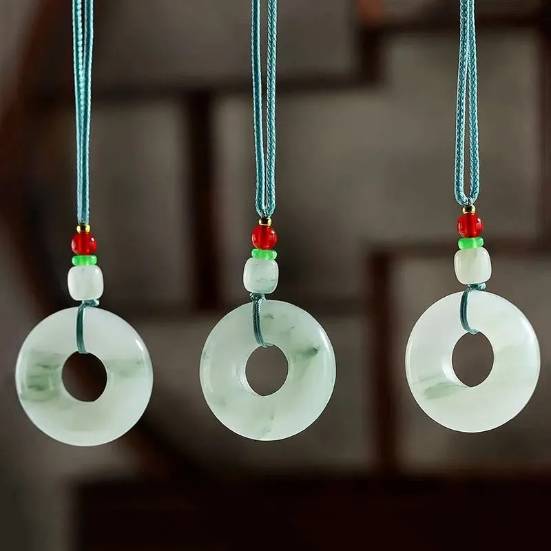 Natural Jade Luck Muse Prosperity Necklace Pendant - Image 3