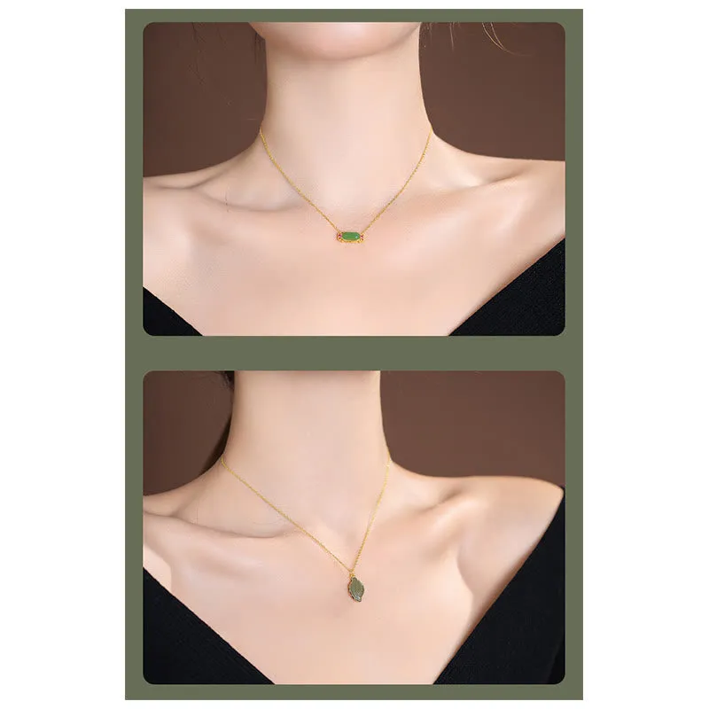 Luck Muse 925 Sterling Silver Hetian and Cyan Jade Luck Laughing Buddha Butterfly Necklace Pendant - Image 42