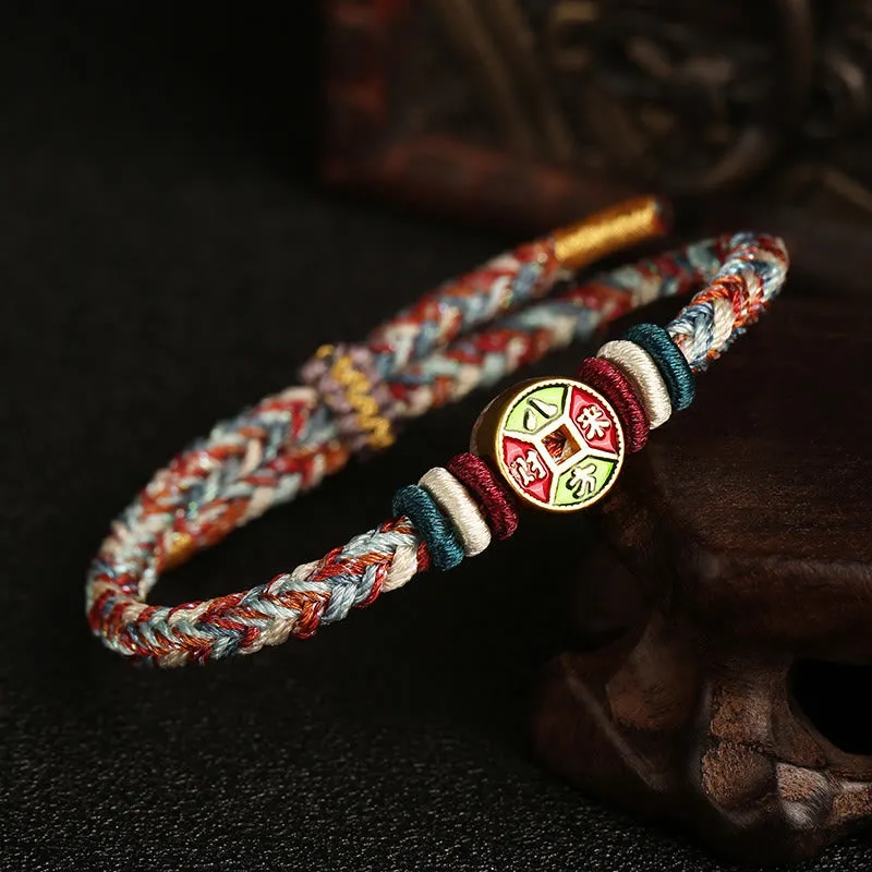 ✨ Limited Time Offer: Luck Muse Colorful Rope Prosperity Bracelet with Handmade Eight-Thread Peace Knot ✨ - Image 2