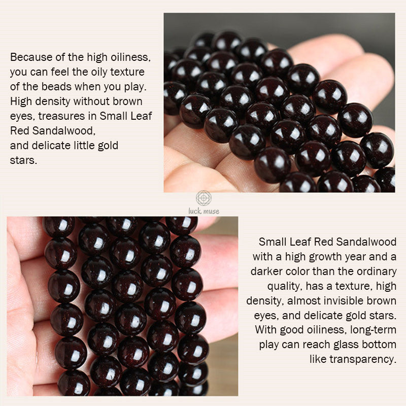 Gold Star Red Sandalwood Chinese Knot Protection Bracelet - Image 10